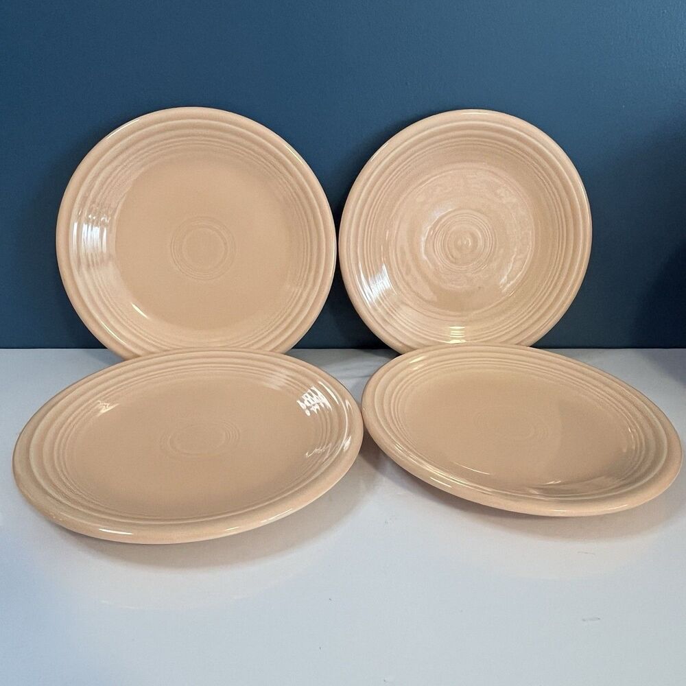 Fiestaware Apricot Salad Dessert Plates Set Of 4 Fiesta 7.25” 1st Quality EUC